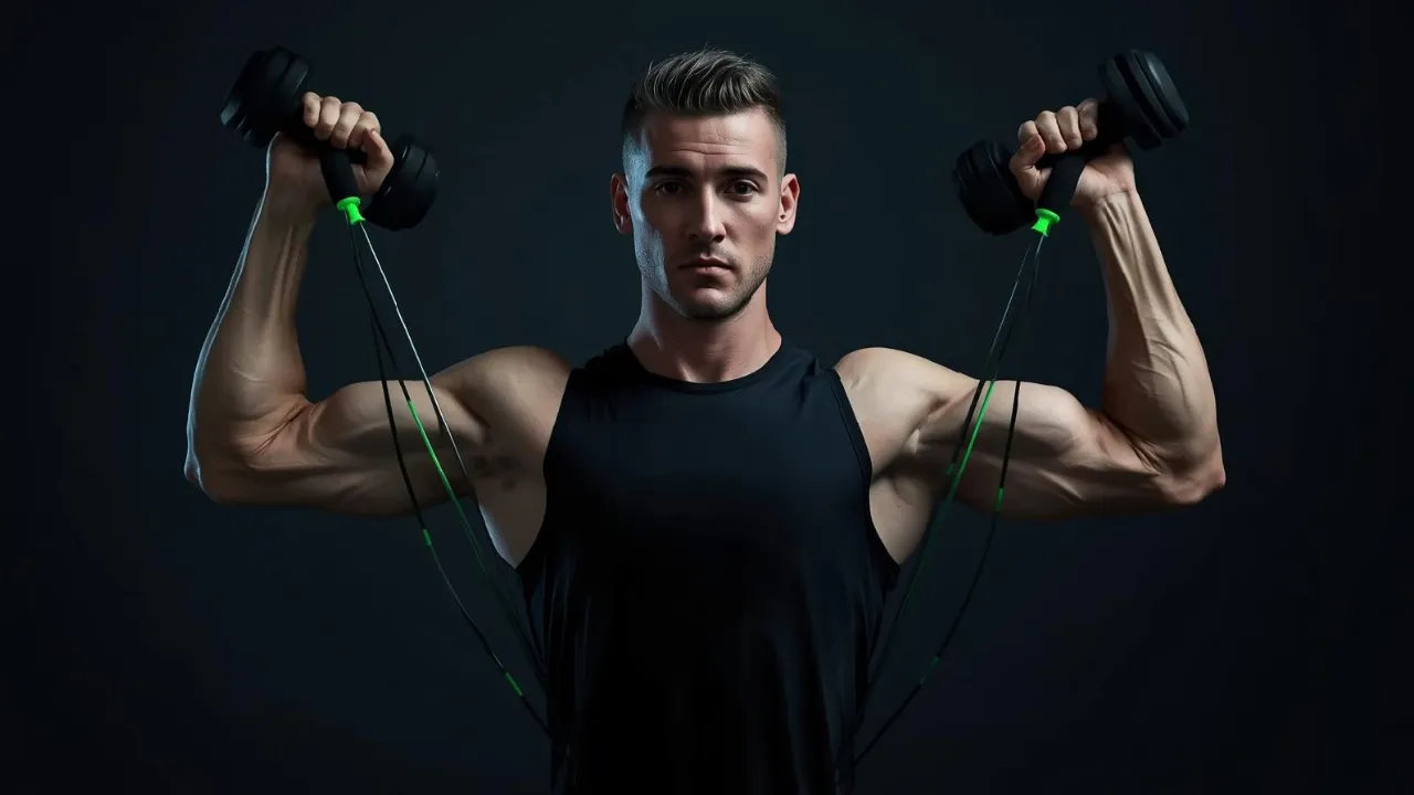 Dumbbell lateral raises and triceps pushdown exercises for isolation pump and muscle definition