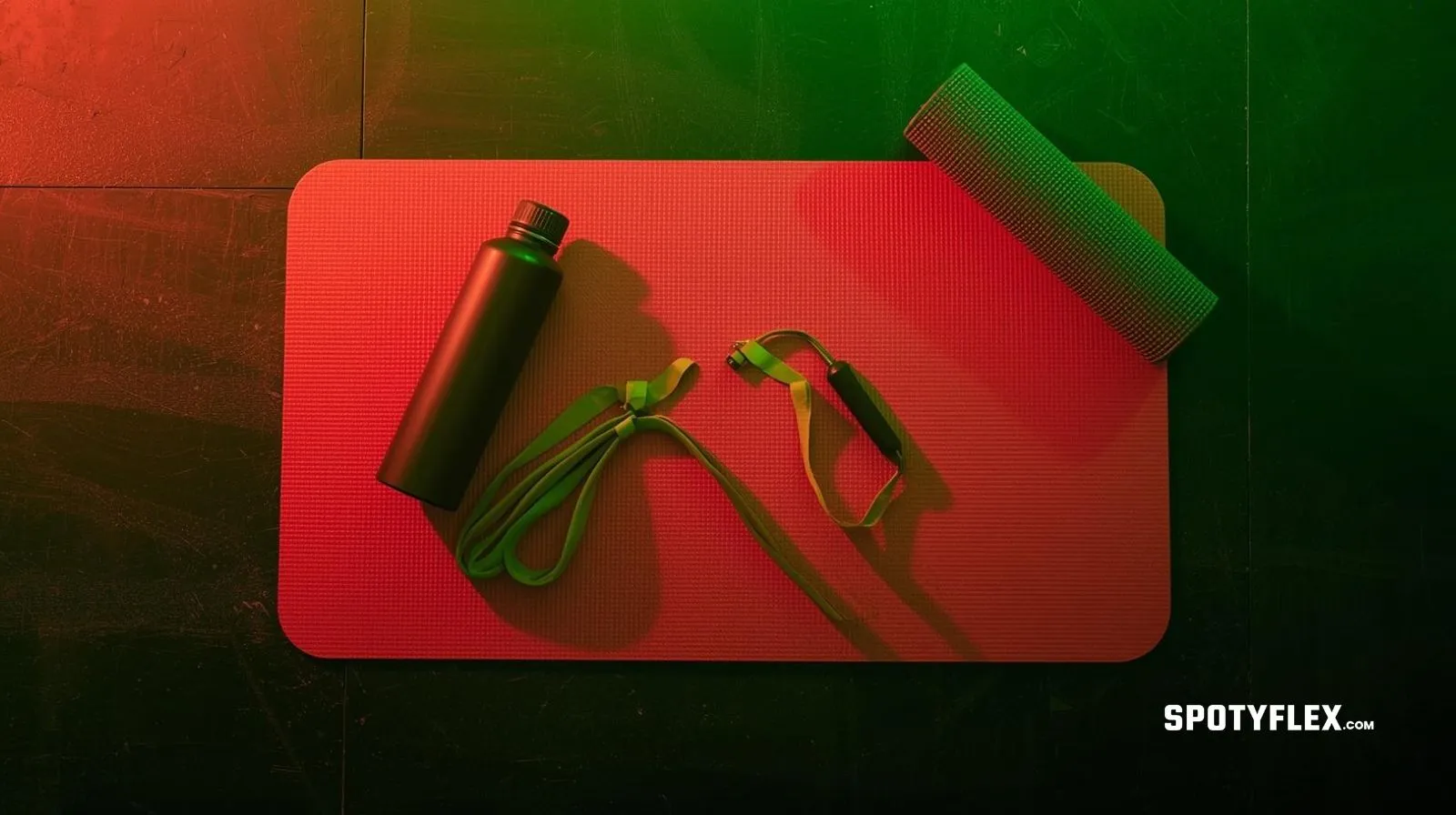 Warm-up equipment: mat and resistance band