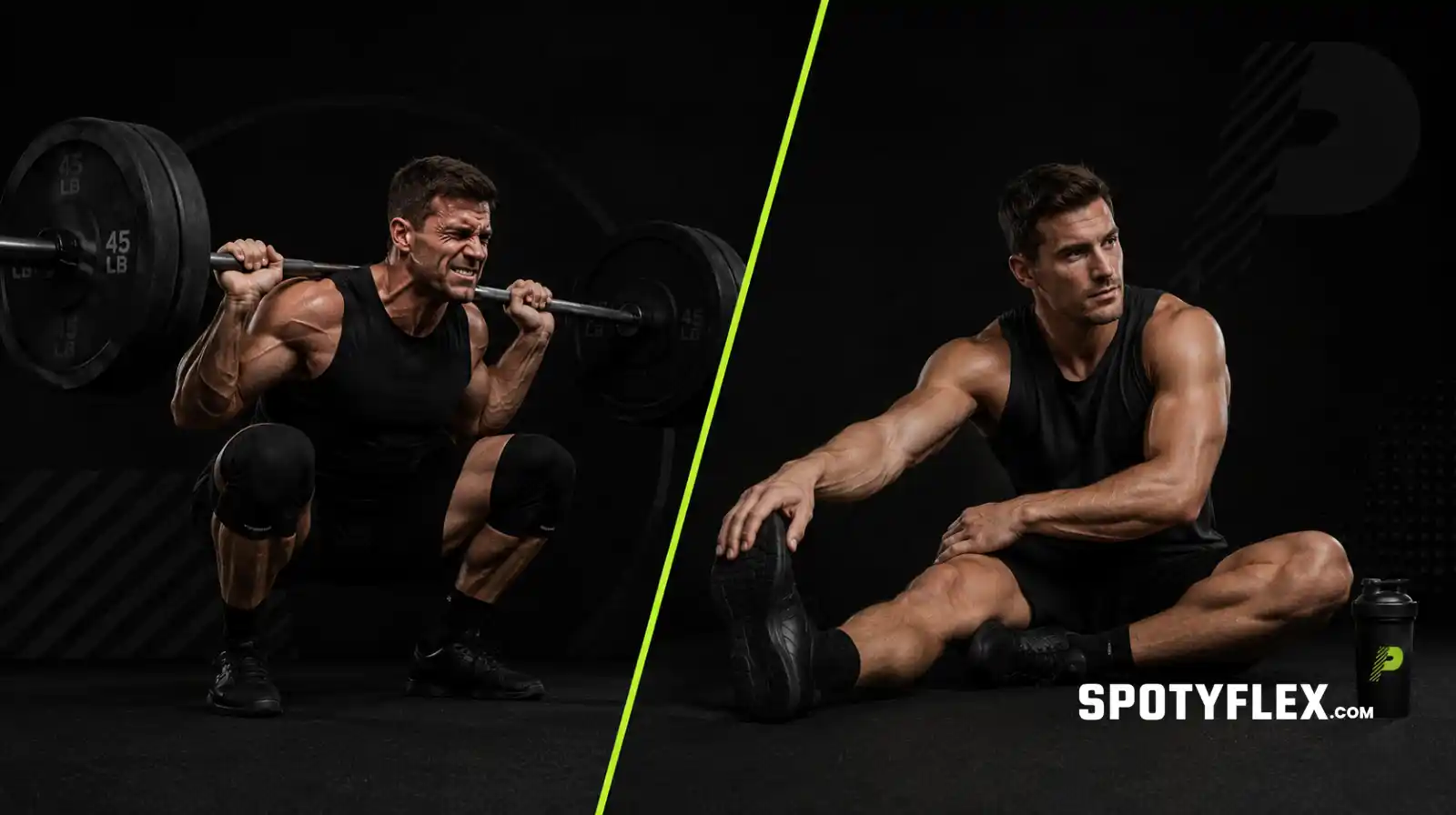 Side by side comparison of intense training and recovery — the deload balance