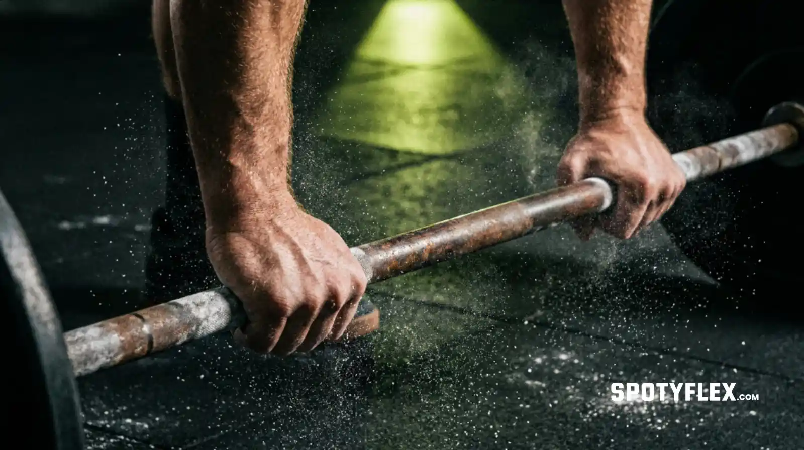 Close-up of lifter demonstrating neural adaptation and strength gains