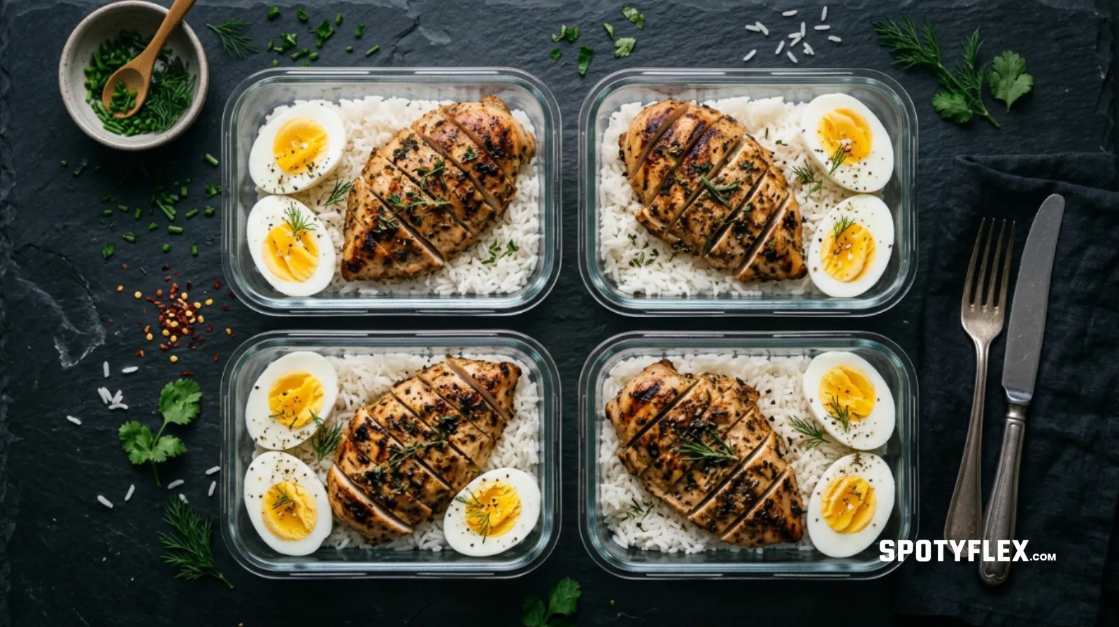 High protein meal prep for muscle gain and fat loss