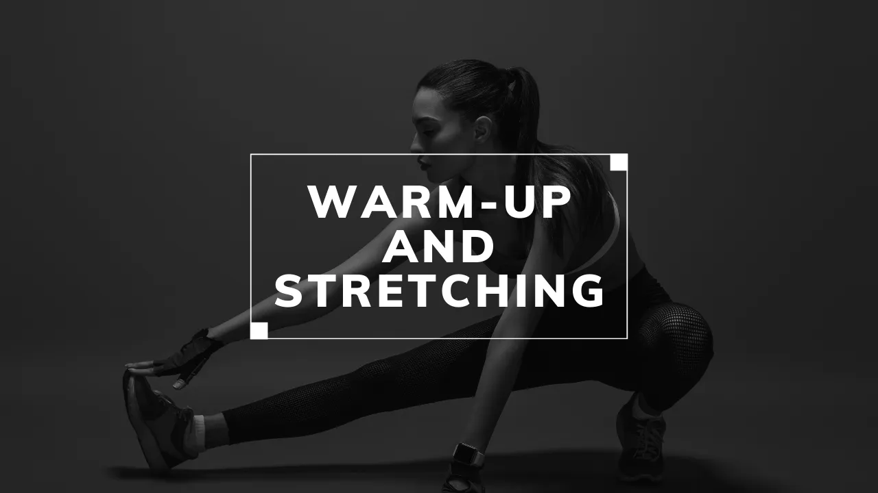 Warm-up and stretching before gym workout
